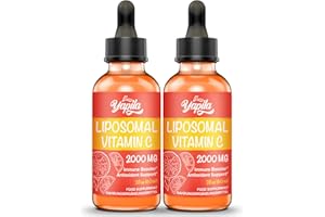 YAPILA Liposomal Vitamin C 2000 mg Liquid Supplement(2 Bottles), Maximum Absorption, High Strength Vegan VIT C, Ascorbic Acid, Non-GMO, Gluten Free, Soy-Free