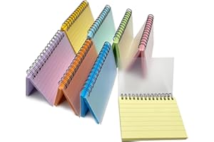 TOP-PINDU 8 Packs Index Cards, 400 Sheets Flash Cards Coil Multicolor Flash Cards Revision Record Cards Note Taking Paper - 8 Colors - 5x3 Inches Each Coil Notebook