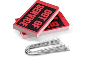 CDXHOME 200 etiquetas rojas fuera de servicio, etiquetas rectangulares de 6.22 x 3.15 pulgadas para mantenimiento e inspección de equipos