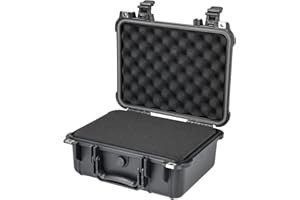 HMF Maletín Fotográfico Exterior, Estuche de Transporte con Espuma Troquelada | 34 x 29,5 x 15,5 cm