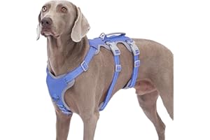 Huntboo Pettorina per cani a prova di fuga, riflettente per tutto il corpo con maniglia di sollevamento,pettorina per cani no escape,traspirante, durevole, gilet regolabile per passeggiate e corsa