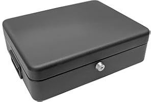 Cathedral Products 12 Inch Black Lockable Security Box with Bolt Down Kit