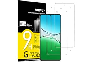NEW'C 3 Piezas, Protector Pantalla para OPPO A5 5G/4G, Cristal templado Antiarañazos, Antihuellas, Sin Burbujas, Dureza 9H, 0.33 mm Ultra Transparente, Ultra Resistente