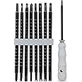 GLUN® Multi-Functional Screwdriver Set With Strong Magnetic Tips - Hex, Inner Triangle Cross Y-Shaped Phillips, U-Shaped, & Torx - Durable Steel Repair Tools for Various Products