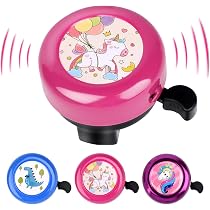 LWMTT Sonnette Vélo Enfant Fille – Mini Sonnette Licorne Pour Vélo, Scooter Ou Tricycle – Cadeau Anniversaire, Noël Ou Fête Des Enfants – Son Clair Et Accrocheur