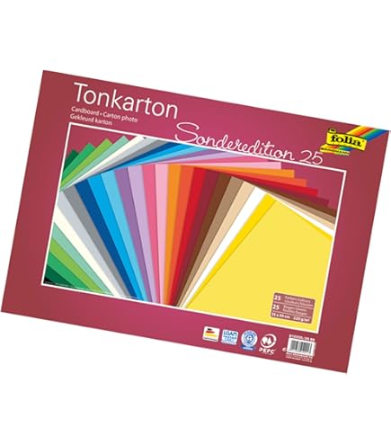 Carta Colorata Folia-50 - 50 Fogli 50x70cm 130g/m&sup2; Per Fai Da Te E Scrapbooking