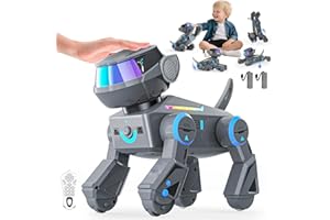 Surelect Remote Control Toy Robot Dog for Kids, Smart Robot Programmable Puppy Toy with Bluetooth, Singing Dancing Interactive Toys for Boys Girls 3-8 Year Old