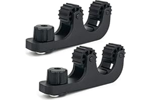 Omoojee Kayak Paddle Holder, Save Kayak Track Space, Kayak Track Mount Accessories for Kayak Fishing, Canoe, 2 Pack, Black
