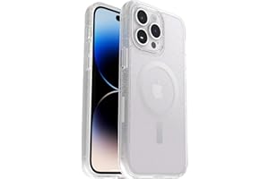 OtterBox Symmetry+ Przezroczyste Etui na iPhone 14 Pro Max na MagSafe, Wstrząsoodporny, Potrójnie Testowany Zgodnie ze Standardami Wojskowymi, Ochrona Antybakteryjna, Stardust