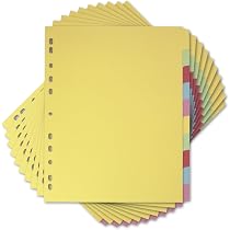 Intercalaires A4+ Extra Larges Elba - Lot De 5 Paquets De 10 - Papier Kraft 160g/m² Recyclable