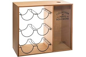 ATMOSPHERA CREATEUR D'INTERIEUR Taburete Acogedor de Punto de Mostaza, Madera (JJ310)