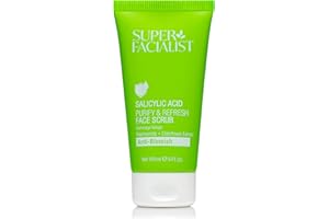 Super Facialist Salicylic Acid Purify & Refresh Facial Scrub 150ml - Biodegradable Micro Beads Exfoliate Skin Cells Removing Dirt & Impurities. Tackles Spots & Acne Prone Skin