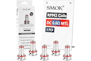 SMOK RPM2 Coil DC 0.6ohm, MTL Coil, for RPM2 Series Pods, RPM2 Coilhead (5pcs, No Nicotine) AMZ UK Edition with Exclusive Barcode