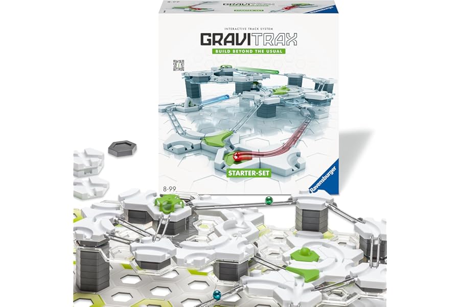 Ravensburger GraviTrax Starter Set Marble Run – STEM Construction Toy Marble Maze with Tracks, Blocks & 3D Building Elements, Creative Gravity Puzzle Game, Marbles for Kids Age 8+