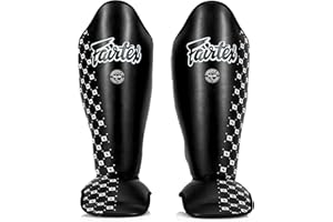 Espinilleras Fairtex SP5 Muay Thai para Hombres, Mujeres, Niños | Premium, Livianas y Duraderas | Protección Extendida para Evitar Periostitis Durante Entrenamiento o Sparring