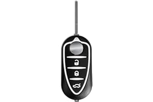 LAGE Chiave Cover Guscio di Ricambio per Alfa Romeo Giuletta MiTo Brera 159 con Lama Vergine Senza Elettronica Colore Nero