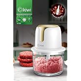Kıwı Kc-8221 Kablosuz Şarjlı Gıda Doğrayıcı &ndash; 1.2L Cam Hazne, Paslanmaz &Ccedil;elik Bı&ccedil;aklı Mutfak Robotu Beyaz