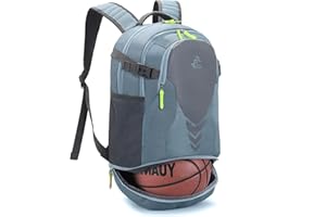 Bseash Mochila de Baloncesto de 35L con Compartimento Inferior para balones, Bolsa de Gran Capacidad para Material Deportivo para jóvenes, niños, niñas, Baloncesto, Voleibol, fútbol, Gimnasia, Equipo