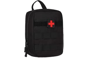 Yakmoo Bolsa de Primeros Auxilios Impermeable Molle Sistema Nylon Bolsa de Pierna Estilo Militar Táctico Bolsillo portátil de Emergencia Médica Botiquín al Aire Libre