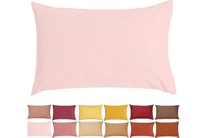 ‎P'TIT BASILE P'tit Basile - Kissenbezug 40x60 cm - Blütenrosa - Baby Kopfkissenbezüge 100% Bio-Baumwolle ohne schädliche Substanz - 57 Fäden/cm² Für Kinder Bett 60x120 70x140 cm Wiege