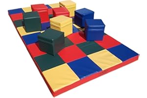 NIRO SPORTGERÄTE NiroSport - Alfombrilla de Gimnasia (200 x 100 x 8 cm, Antideslizante), Diseño de Mosaico