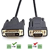 Active DVI to VGA, YIWENTEC DVI 24+1 DVI-D M to VGA Male With Chip Flat Cable Adapter Converter for PC DVD Monitor HDTV 2M (B