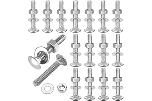 ORTAVA 20 viti a testa tonda M5 x 30, in acciaio inox, M5, viti a testa tonda M5, viti a nastro, viti per serratura, in acciaio inox, con dadi e rondelle