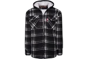Shop Online Men's Padded Check Shirt Fur Lumberjack Collared Quilted Jacket Warm Thermal Casual Workwear Top Fleece Lumber Jack Padded Shirts