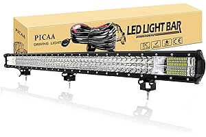 PICAA Arbeitsscheinwerfer 39 Zoll 100.5CM 540W LED Lichtbalken 12V Mit Kabelbaum - Zusatzscheinwerfer Bar Spot Flutlicht für SUV Offroad ATV UTV Traktor 4x4 Auto