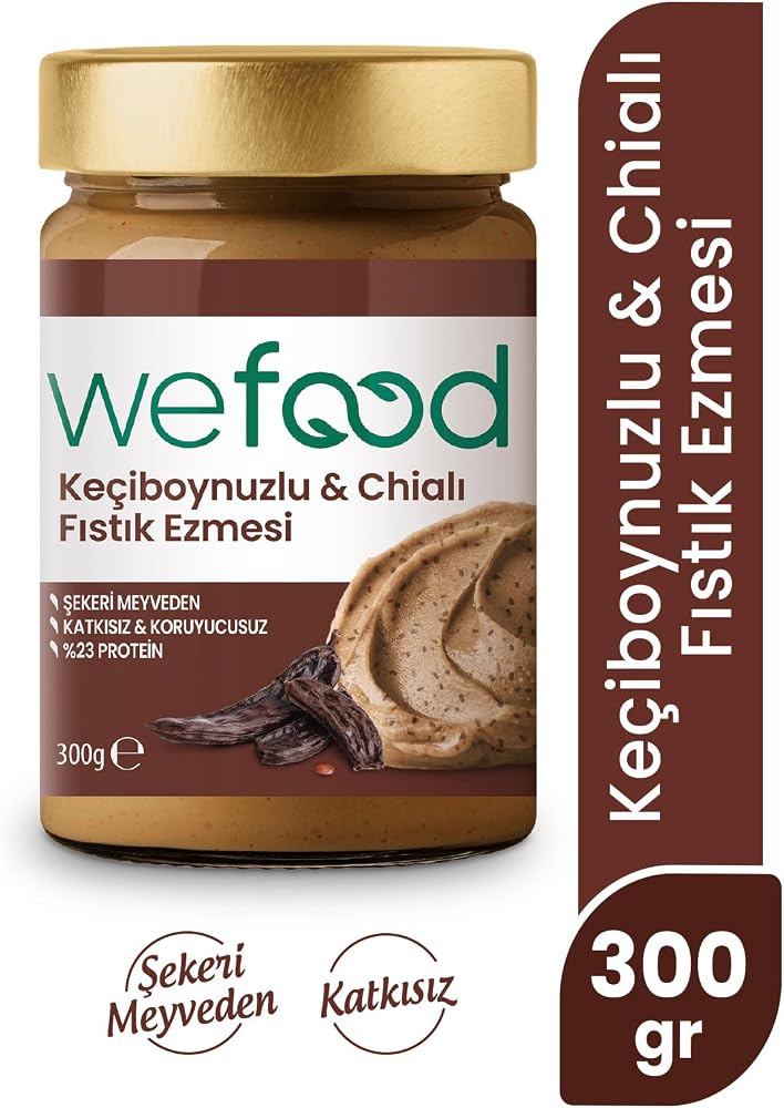 Wefood Keçiboynuzlu & Chialı Fıstık Ezmesi 300 G
