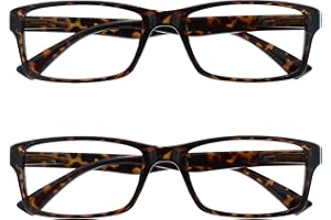 The Reading Glasses Lunettes de Lecture Marron Écaille Lecteurs Valeur Set de 2 Designer Style Hommes Femmes RR92-2 +3,00
