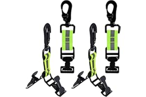 VGECEE Feuerwehr Handschuhhalter 4 Stück Feuerwehr Handschuh Clip mit Karabiner Reflektierende Streifen Handschuh Halterung Feuerwehr Clip für Aufhängen Handschuhen, Handtüchern, Schutzhelmen