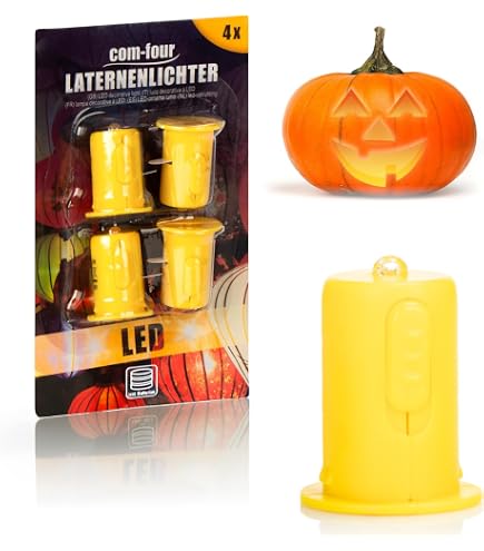 CANDLE IDEA 2er-Set Halloween LED Kürbis Lichter – Mit Fernbedienung & Timer, Batteriebetrieben, Orange Jack-O-Lantern Licht Für Deko, Flammenlose Kerzen Für Kürbis