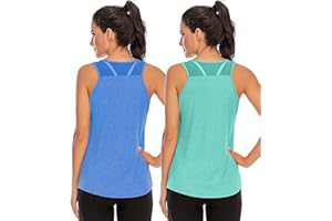 Nekosi Damen Yoga Fitness Tank Top Locker Mädchen Sportshirt Training Jogging Running Shirt Ärmelloses Mesh Zurück Sportbekleidung