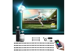 Lepro Smart LED Strip 2M, TV Hintergrundbeleuchtung, RGB 60 LEDs, Wifi LED Streifen, Wlan USB LED Band, Superhell Selbstklebend Lichtband Fernseher Beleuchtung, Kompatibel mit Alexa,Google Home