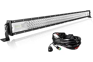 AUXTINGS 106cm 540W LED Barra de luz 7D Lente Spot Inundación Combo 3 Filas LED Luz de Conducción con el Kit de arnés de cableado para Fuera del Camino ATV AWD SUV 4WD 4x4 Pickup,12V 24V