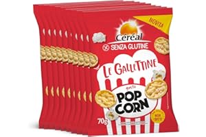 CÉRÉAL S/G Céréal | Mini Gallettine Senza Glutine ai Cereali, Gusto Popcorn, Display x10