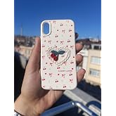 Lavderuar Cherry Loves Nakışlı Kawaii Kiraz Desenli Telefon Kılıfı &ndash; iPhone ile Uyumlu, Darbe Emici, Şık ve Dokulu Arka Kapak