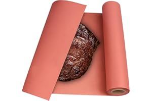 ‎ACASIMO Acasimo Butcher Paper, Pink Butcher Paper BBQ, 60 cm x 25 m Kraft Paper Roll Butcher Paper Butcher Paper for Smoking Meat Grill Paper for Grill, Smoker, Fish, Meat, Oven