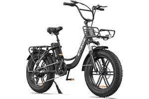 ENGWE Electric Bike for Adults, 20" Fat Tire Step-Through E-Bike for Women - 48V 13A Battery - Shimano 7-Speed - Dual Shock Absorber - Ideal for Commuting & Off-Road Excursions