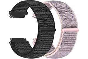 Vodtian 18mm Nylon Armband Kompatibel mit Garmin Venu 2S/Venu 3S/Vivoactive 4S/Vivomove 3S/Forerunner 255s/255s Music/265s, Schnellverschluss Ersatz Sport Loop Uhrenarmband für Damen Herren