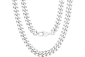 CROWNETTE 925 Silver Chain Necklace for Man 5mm/7mm/9mm Cuban Chain 18-26 Inch Men's Jewellery Gift