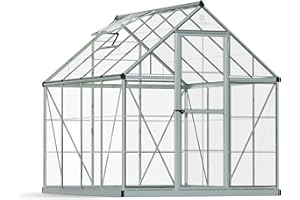 Canopia by Palram Serre de Jardin Harmony 4.6m² (Argent) Cadre en Aluminium, Panneaux en Polycarbonate, Résistant aux UV