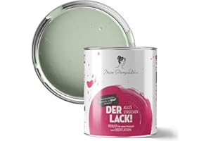 MissPompadour seidenmatte Holzfarbe Innen & Außen 1L Grün mit Salbei, Möbelfarbe ohne Schleifen - Farbe für Holz, Metall, Kunststoff - Holzlack, Möbellack schnelltrocknend mit hoher Deckkraft