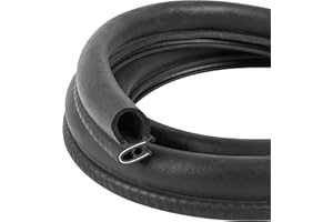 KIKERIKE Automotive Door Weather Stripping 10Ft/3.05M Car Door Rubber Edge Trim Seal Strip Gasket with Side Bulb for Car Bus Camper Boat RV Truck Doors