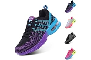 Hitmars Scarpe da Running Corsa Donna Respirabile Leggero Scarpe da Ginnastica Sportive Fitness Running Sneakers Basse Interior Casual all'Aperto Nero Grigio Rosso EU 36-42