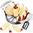 AUBENR 4.3 Inch Extra Large Apple Slicer with 12 Blades - Professional Heavy Duty Apple Cutter - Stainless Steel Apple Corer Tool - Sharp Apple Slicer and Corer - Easy to Use - Dishwasher Safe
