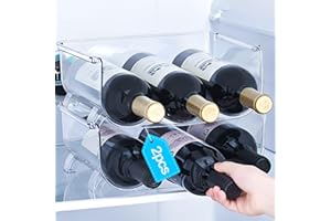 LORESJOY 2 Pièces Range Bouteilles Vin, Casier à Vin Empilable Bouteille Polystyrene, Porte-Bouteilles Empilable Porte Bouteilles de Vin, étagère à vin Moderne pour jusqu'à 6 Bouteilles au Total