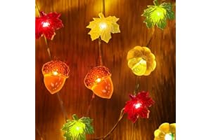 Haraqi 10Ft 3D Maples Acorns Fall Decor for Gifts,Thanksgiving,Halloween,Autumn Decorations
