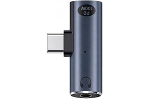 blicadijo USB C till 3.5 mm Jack Adapter, Hörlursdelare 2 i 1 100W